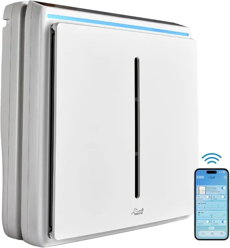 Rabbit Air, A3 SPA-1000N Purificadores de aire para el hogar, purificador de aire HEPA ultra silencioso, purificadores de aire de montaje en pared