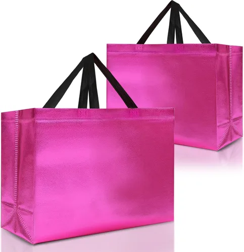 Miniatura 32 de Nush Nush Bolsas de regalo negras extragrandes – Juego de 12 bolsas de regalo reutilizables XL con asas – Bolsa de regalo ideal para regalos