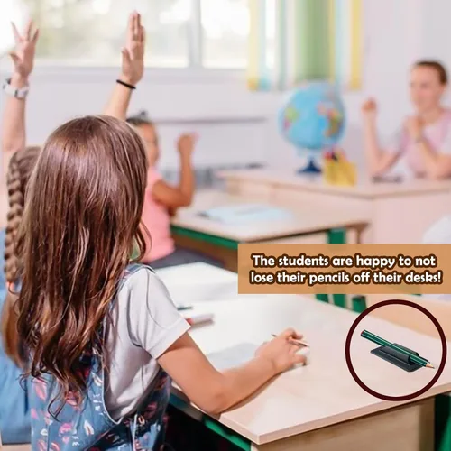 Miniatura 4 de AIERSA Portalápices para escritorio, 10 soportes para bolígrafos para accesorio de portapapeles de aula, soporte adhesivo de silicona para escuela