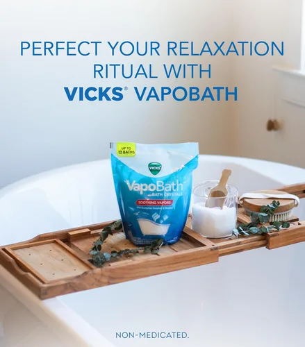 Miniatura 3 de Vicks VapoBath, sales de baño, bomba de baño, cristales de baño no medicados, vaporizadores Vicks reconfortantes, baño de vapor, aromaterapia