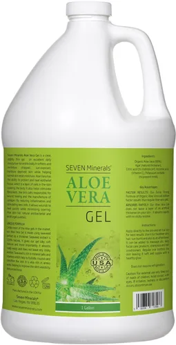 Miniatura 5 de Seven Minerals Gel orgánico de aloe vera de aloe 100% puro recién cortado, 1 galón, de la más alta calidad, cultivado en Texas, vegano, sin perfume