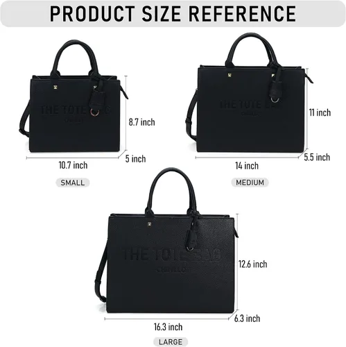 Miniatura 3 de Bolsa de mano para mujer, estilo satchel, con asa superior y correa para el hombro