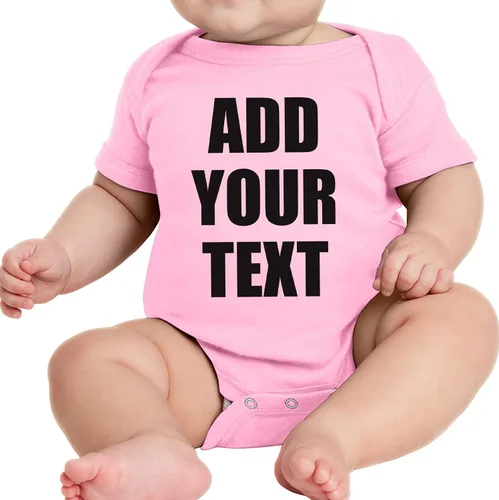 Miniatura 2 de TEEAMORE Body personalizado para bebé, añade tu texto para bebé niña y niño