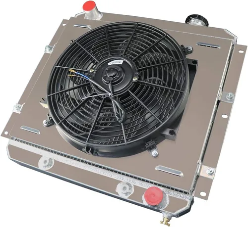 Miniatura 5 de ALLOYWORKS Radiador de aluminio de 3 hileras+ventilador de cubierta+relé para Toyota Land Cruiser FJ40 FJ45 3.9/4.2L gasolina EE. UU Full aluminum