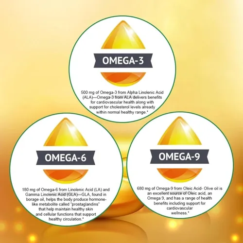 Miniatura 4 de Omega 3-6-9 de alta potencia, suplemento natural 100% de origen vegano para la salud del corazón, el cerebro y la movilidad, suministro de 2 meses