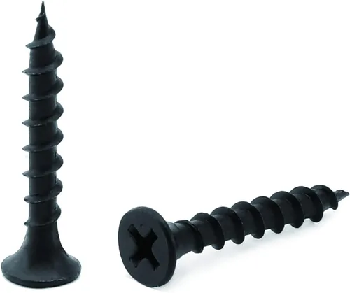 Miniatura 11 de Tornillo de madera de cabeza plana #8 x 5/8" con revestimiento de fosfato negro, 100 piezas, de autorroscado rápido, para paneles de yeso, de SG TZH