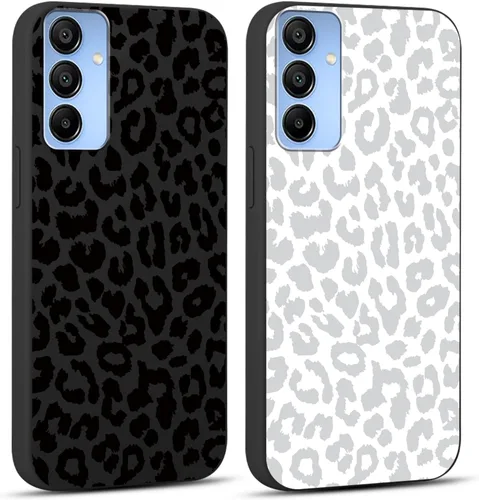 Miniatura 43 de 2 Pack Funda con lindo estampado de chita para Samsung Galaxy S22 Ultra 5G de 6.8", Fundas con patrón de leopardo de lujo, diseño de silicona suave
