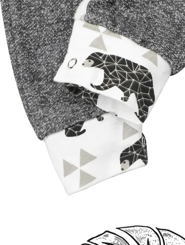 Miniatura 5 de Ropa de bebé niño, estampado de letras de manga larga mameluco ropa de bebé para niño