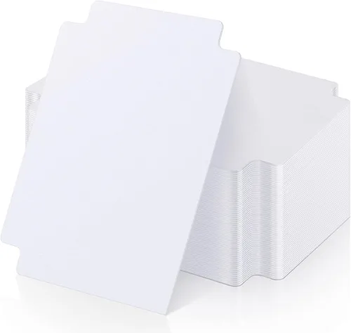 60 piezas de separadores de tarjetas comerciales con pestañas, separadores de tarjetas en blanco, caja de tarjetas en blanco, separadores de