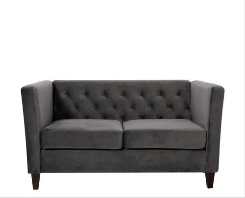 Container Furniture Direct Muebles clásicos con capitoné y modernos para sala de estar, sofá universitario con relleno, cómodo sofá biplaza de Gris