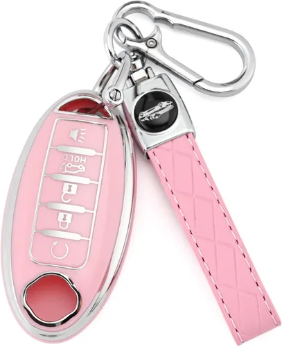 Miniatura 11 de Joilery Funda para llavero para Nissan Rogue Altima Accesorios, Compatible con llave de 4 botones, Carcasa protectora de TPU para Sentra, Murano