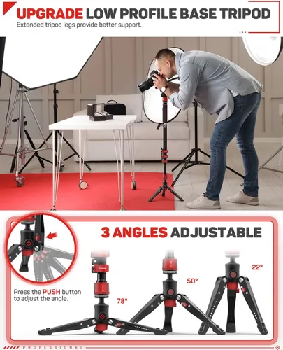 Miniatura 5 de IFOOTAGE Monopod profesional de 71 pulgadas y placa de liberación rápida, monopie de fibra de carbono para cámaras DSLR, cámara de viaje portátil