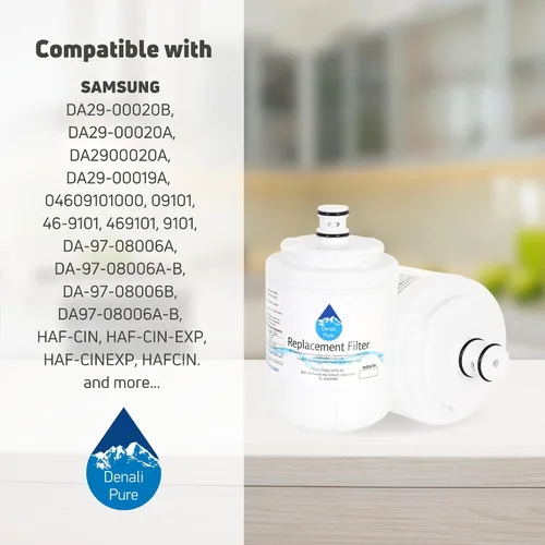Miniatura 9 de Upstart Battery Paquete de 3 filtros de agua de repuesto para refrigerador MSD2454GRW, compatible con cartucho de filtro de agua Maytag UKF7003