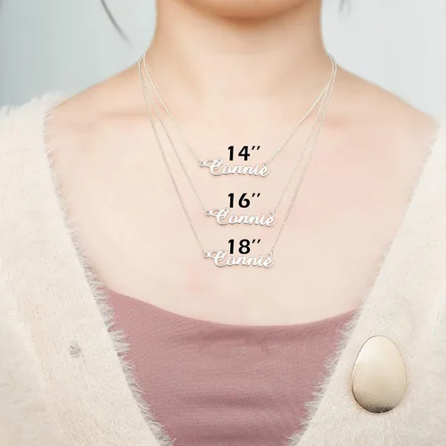 Miniatura 6 de Colgante de corazón personalizado para ella collar con nombre personalizado