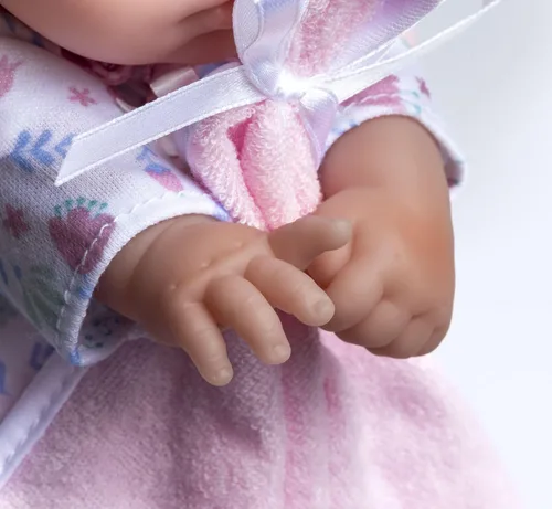 Miniatura 2 de La Baby - Muñeca Caucásica de bebé de cuerpo suave pequeño de 11 pulgadas JC Toys - La Baby Lavable Traje floral blanco y rosa extraíble