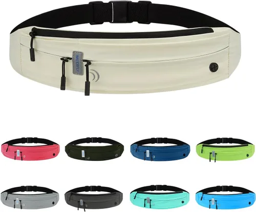 Miniatura 17 de WATERFLY Riñonera para correr con cinturón de carrera: Corredor Maratón Jogging Riñonera Deportiva Ejercicio Ejercicio Fitness Soporte para Teléfono
