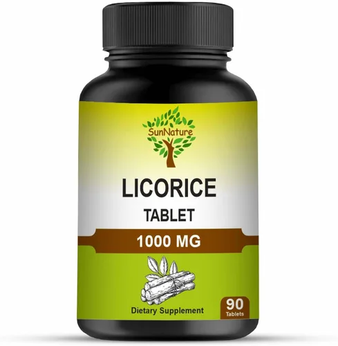 Tabletas de regaliz | 90 comprimidos, 1000 mg| Suministro de 45 días| Suplementos veganos | Regaliz 100% natural | Regaliz | de India