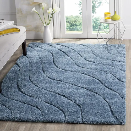 Miniatura 2 de SAFAVIEH Colección Florida Shag - Alfombra de acento de 2'3" x 4', color crema y beige, sin desprendimiento y de fácil cuidado, 1.2 pulgadas
