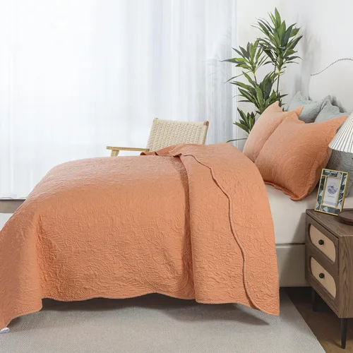 Miniatura 38 de HoneiLife - Juego de colcha de tamaño Queen, juego de ropa de cama de pana bordada de 3 piezas, colcha de lujo, ligera, cálida, para todas las Pana