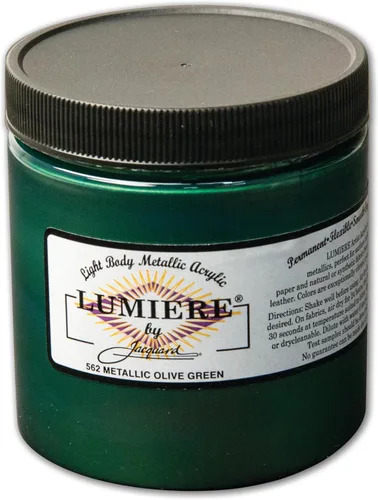 Miniatura 64 de Jacquard Lumiere Pintura para Tela de 2.25oz Turquesa Nacarado - Pintura Metálica para Tela, Cuero, Lienzo, Papel y Madera - Pintura Acrílica
