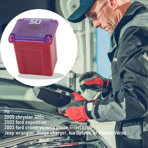 Miniatura 4 de Paquete de 5 fusibles automotrices de perfil bajo Mini Jcase de 50 amperios surtido para camionetas, automóviles y SUV