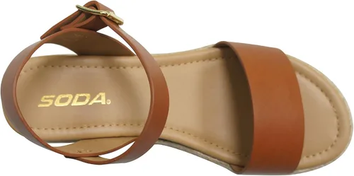 Miniatura 5 de Soda CLIP Sandalias de alpargata con plataforma y correa de tobillo para mujer