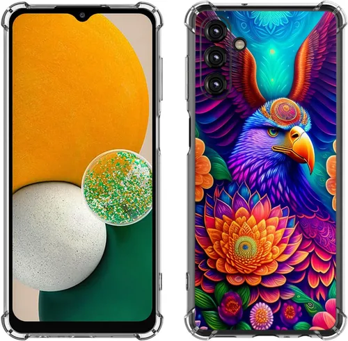 Miniatura 46 de Samsung Galaxy A14 5G - Funda para teléfono celular, diseño de flores de mariposa azul, a prueba de golpes, TPU con bordes elevados, compatible