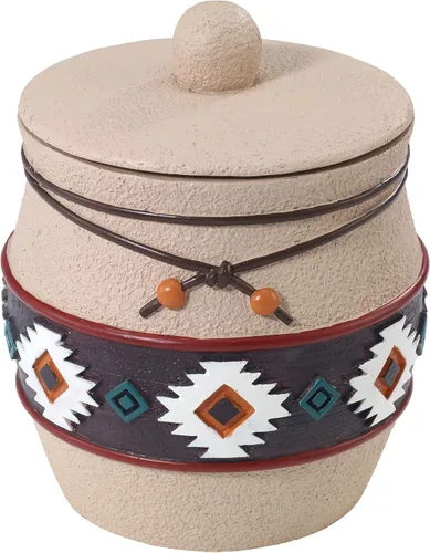 Miniatura 9 de Avanti Linens - Vaso, artículos esenciales para el baño de invitados, decoración azteca para el hogar (colección de baile navajo)