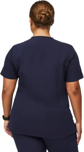 Miniatura 9 de FIGS Casma Scrub Tops para mujer ajuste clásico 3 bolsillos elástico en cuatro direcciones antiarrugas para mujer