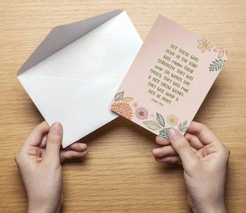Miniatura 6 de Better Office Products Paquete de 50 tarjetas de felicitación cristianas inspiradoras con sobres, 6 versículos de la Biblia, 6 diseños, 4 x 6