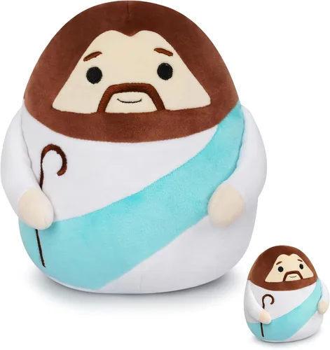 Miniatura 7 de Muñeco de peluche de Jesús, 8 pulgadas, Jesús con la Biblia, capa y Jesús te ama, juguetes de peluche Kawaii para la escuela dominical