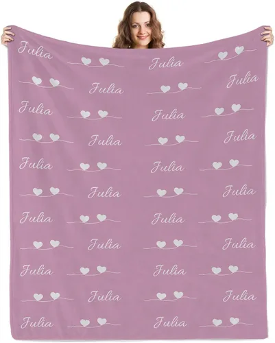 Mantas de bebé personalizadas para niñas y niños con nombre – Mantas de bebé recién nacido, mantas para cama de bebé con nombre – Manta con nombre