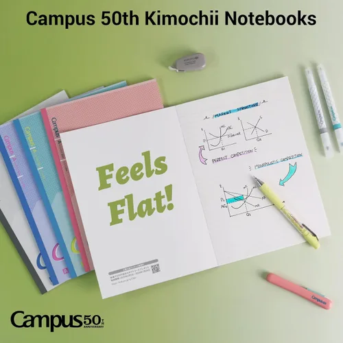 Miniatura 2 de KOKUYO Cuadernos de composición, paquete de 5 cuadernos Campus Semi-B5 Comp con punto A a rayas de 0.276 in, 30 hojas, cuaderno rayado escolar