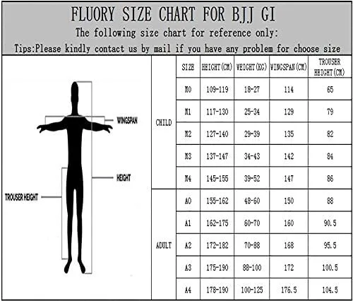 Miniatura 7 de FLUORY BJJ Gi, uniforme brasileño Jiu Jitsu para hombres y mujeres