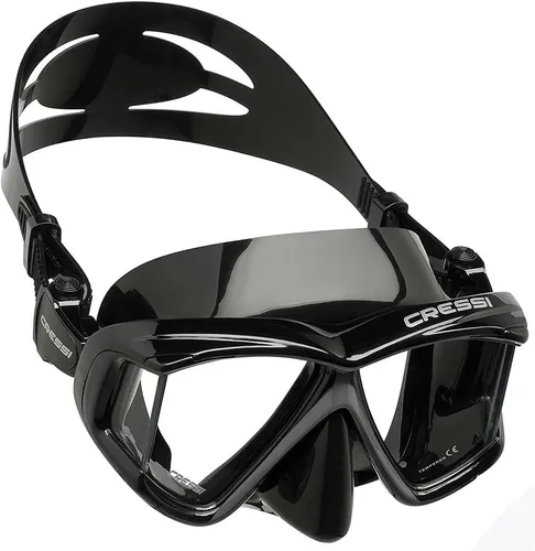 Miniatura 2 de Cressi Máscara panorámica de visión amplia y kit de esnórquel seco para esnórquel, buceo - Pano 4 y Supernova Dry: diseñado en Italia