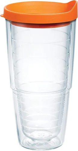 Miniatura 18 de Taza de viaje Tervis de doble pared transparente y colorida con tapa fabricada en Estados Unidos mantiene las bebidas frías y calientes, 24 onzas