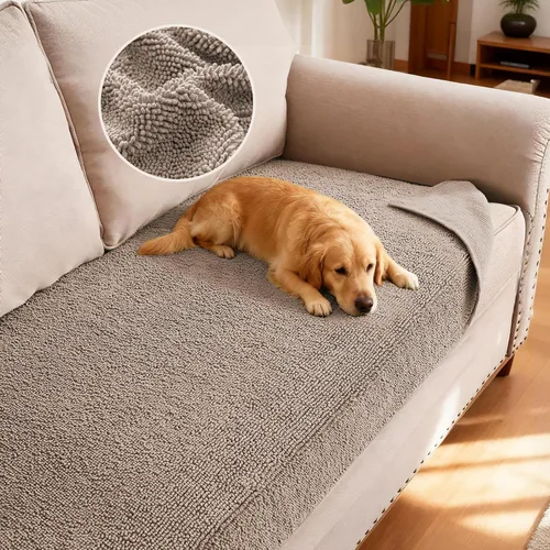 Miniatura 25 de H.VERSAILTEX Funda Antideslizante para Sofá de Mascotas Protector de Cama de Perro de Chenilla Funda de Sofá Gruesa y Suave Apta para Mascotas