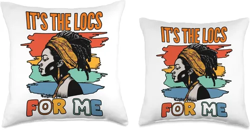 Miniatura 3 de Locs Afro Dreadlocks Love Natural Beauty Hair It's the Locs for Me Afro Hair - Almohada negra americana africana, 16 x 16 pulgadas, multicolor