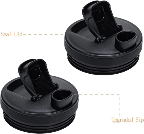 Miniatura 4 de Vasos de repuesto de 32 onzas compatibles con licuadora Ninja Nutri BN401, SS101, BN400, BN800, BN801, SS351, SS151 TWISTi DUO, con tapas mejoradas
