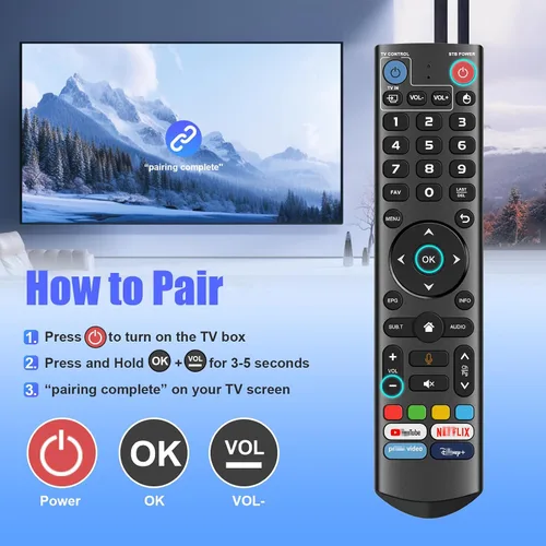Miniatura 3 de V5 Pro - Control remoto de voz de repuesto para vSeeBox V5/V3/V2/V1 Pro, V3 Plus, V1 Max/Elite Remote