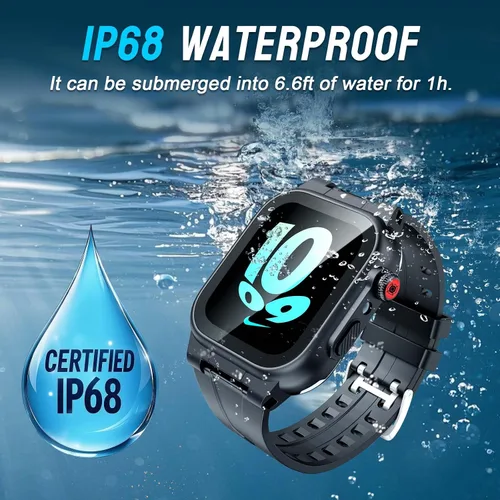 Miniatura 2 de Funda impermeable para Apple Watch de 1.654 in Series 2 y 3 con correa y protector de pantalla integrado, IP68, impermeable, a prueba de polvo, a