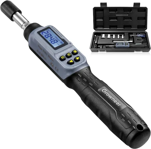GROWNEER Destornillador dinamométrico digital, 2.66-53.1 in-lb/0.3-6 Nm, destornillador de par de 1/4 pulgadas de pulgada de impulso, electricista