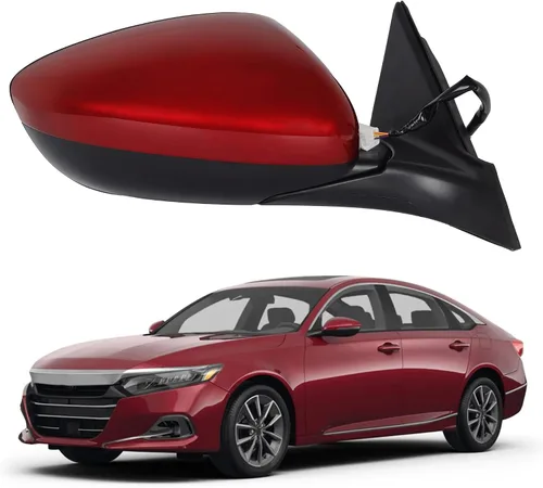 Miniatura 9 de Dasbecan Espejo para puerta lateral izquierda del conductor compatible con Honda Accord LX Sport 1.5T 2018-2025 Power No calentado Pintura