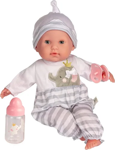 Muñecos bebé gemelos de cuerpo blando de Berenguer Boutique (15 pulgadas), muñeca sencilla, 15 pulgadas Set básico gris