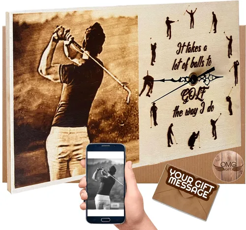 Miniatura 8 de Regalos personalizados para padre, reloj de escritorio personalizado con madera quemada, regalos únicos para Navidad de parte de su hijo