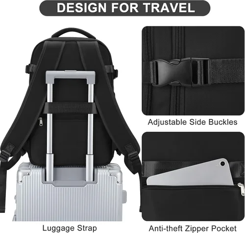 Miniatura 6 de Mochila casual Mochila de viaje, A-Negro