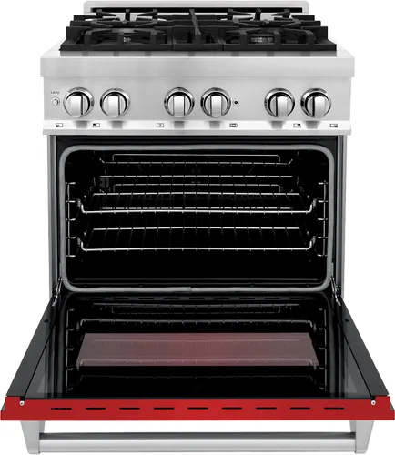 Miniatura 3 de ZLINE RA-RM-30 Rango de combustible dual Legacy de 30 pulgadas y 4.0 pies cúbicos con placa de gas de 4 quemadores y horno de convección eléctrico