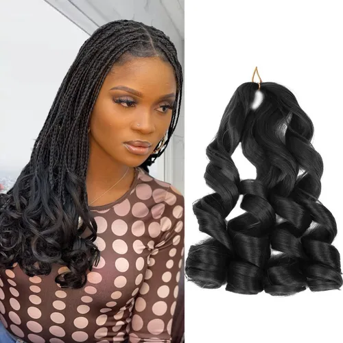 Miniatura 33 de Cabello rizado francés trenzado de 10 pulgadas, color 4, cabello rizado preestirado, 8 paquetes de trenzas de ganchillo de rizo francés para trenzas