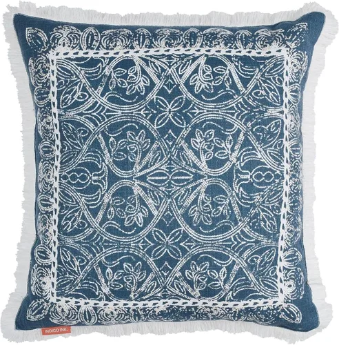 Miniatura 11 de Indigo Ink - Almohada decorativa, almohada de rayas acolchadas con borlas, almohadas decorativas para sofá o cama, decoración bohemia para el hogar