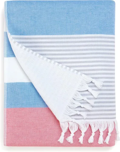 Miniatura 16 de Laguna Beach Textile Co. Toalla de playa suave turca, color azul azul, 10.16 oz/m²